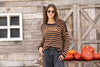 Pumpkin Striped Crew