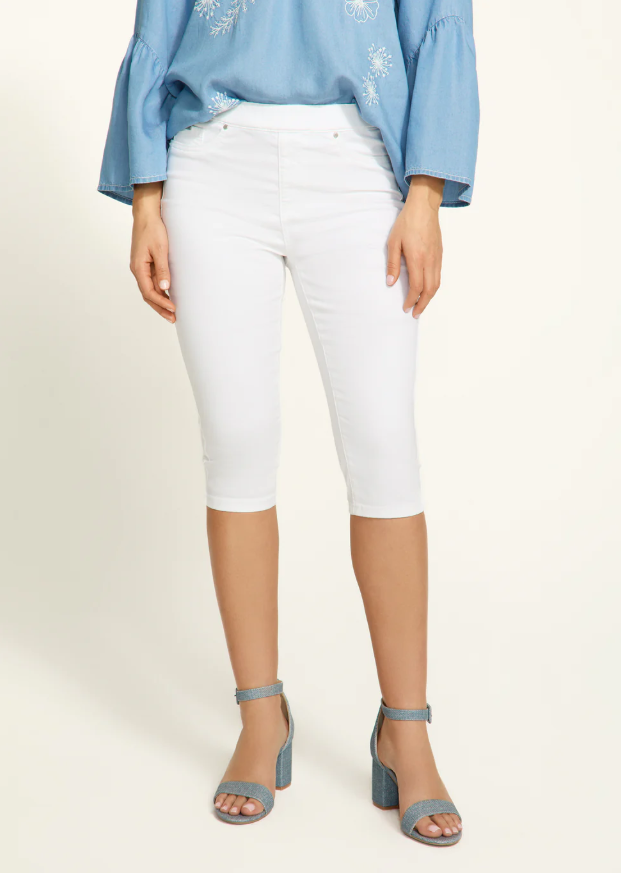 Pedal pusher pants styled with a casual summer top