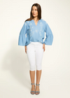 Pedal pusher pants styled with a casual summer top