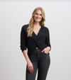 Hatley cross over sweater with twisted front and V-neckline