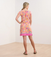The Nellie Dress back showing exposed contrast zipper and distressed floral design