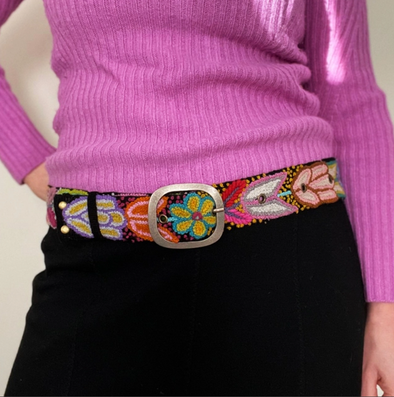 Jenny Krauss Folklorica Floral Embroidered Belt