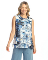 Jess & Jane Carolina Sleeveless Top with floral print and cowl neck