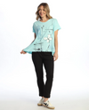 Petals Jersey Top styled with jeans for casual outfit
