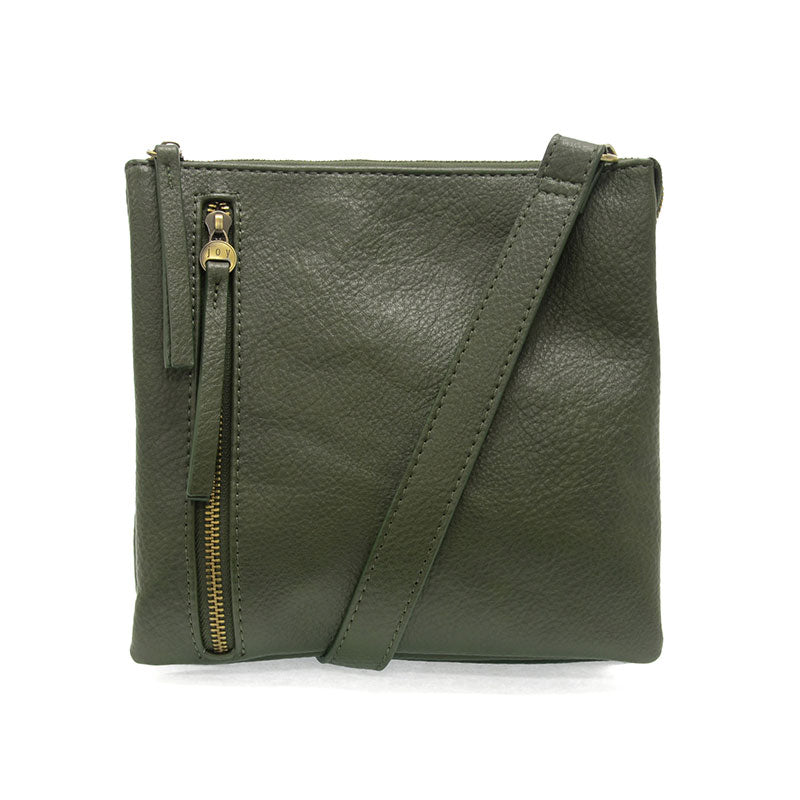 Joy Susan Dawn Multi Pocket Compact Crossbody Bag Hunter Green