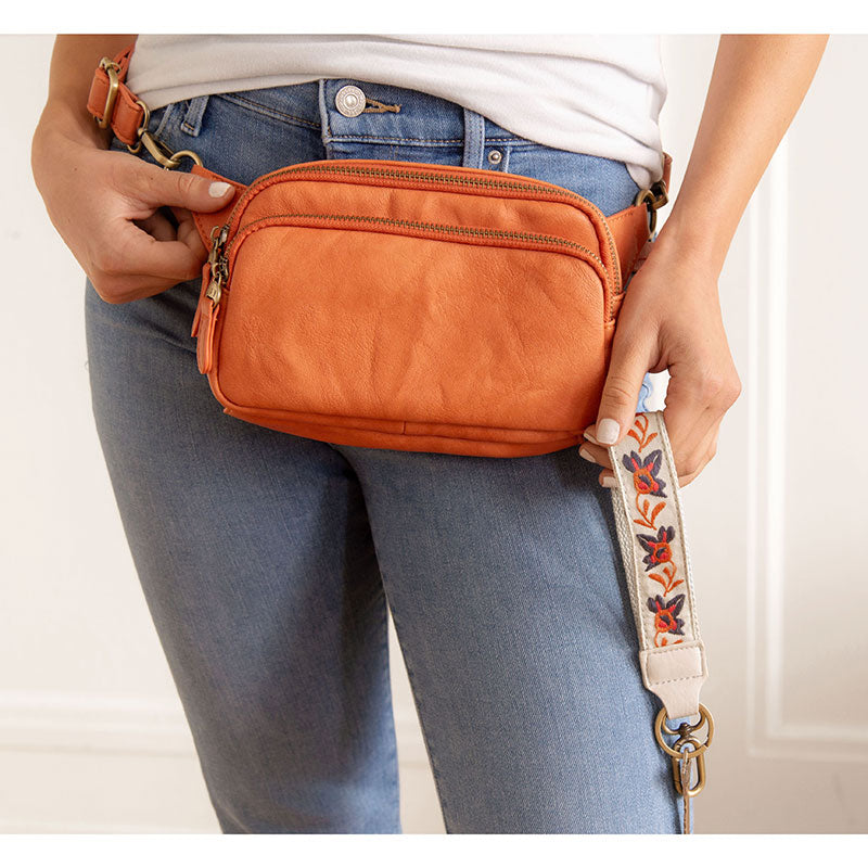 Joy Susan Kylie Double Zip Sling Belt Bag