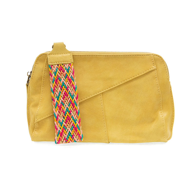 Joy Susan Gigi Crossbody with Woven Wristlet Strap Mellow Yellow