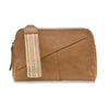 Joy Susan Gigi Crossbody with Woven Wristlet Strap Tan