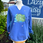 Kunky Bubbles The Fish hand-painted sweatshirt