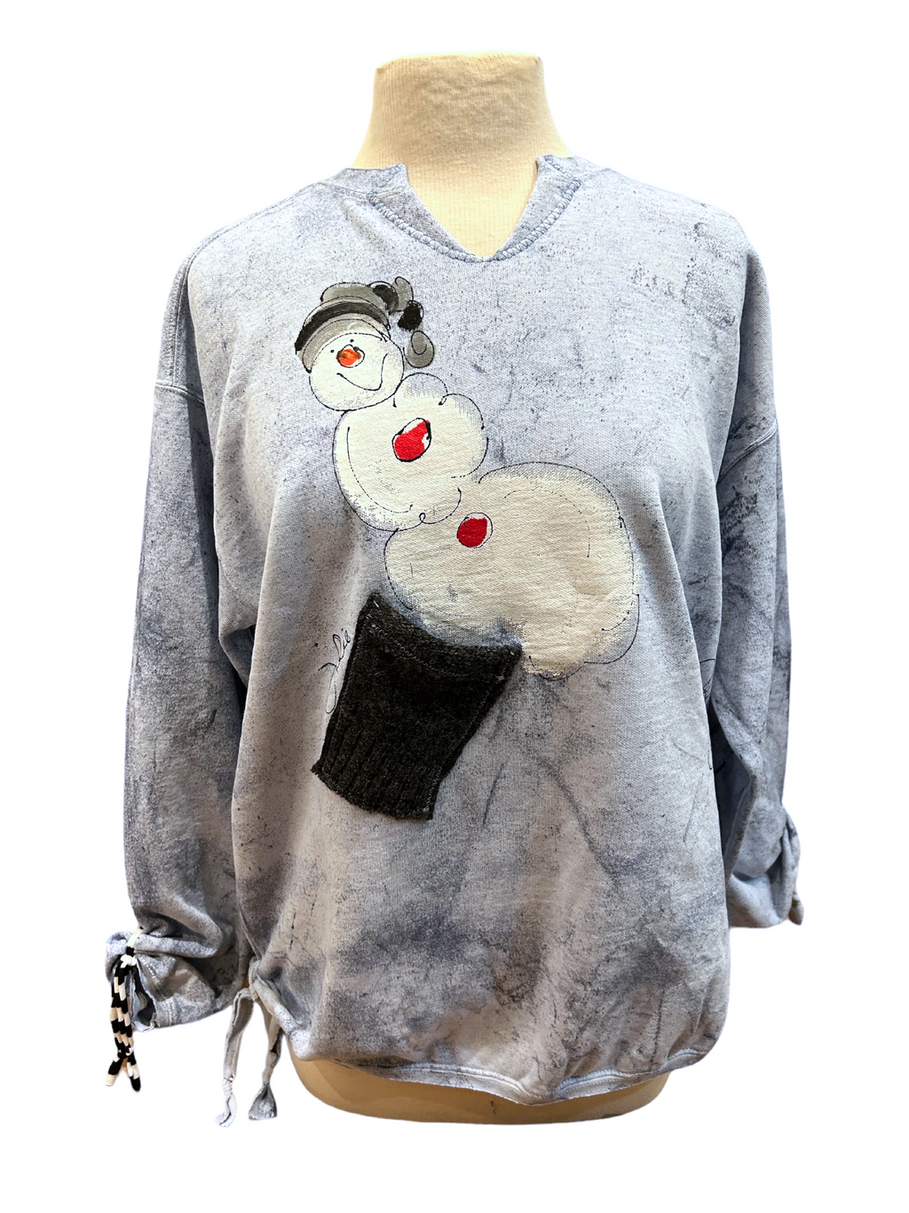 Kunky Snowman Tie Pullover - Cole