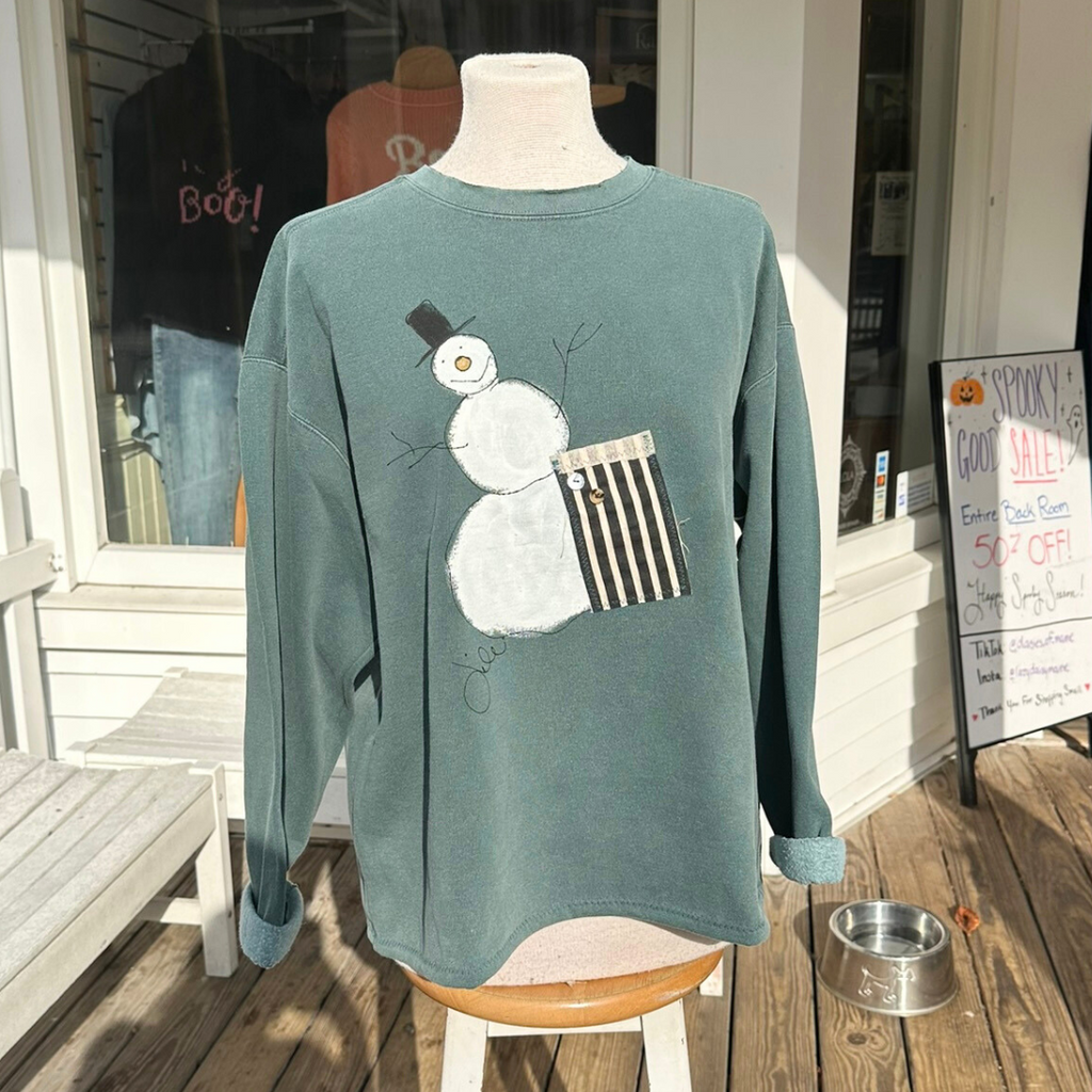 Kunkys Patch Pocket Snowman Pullover 