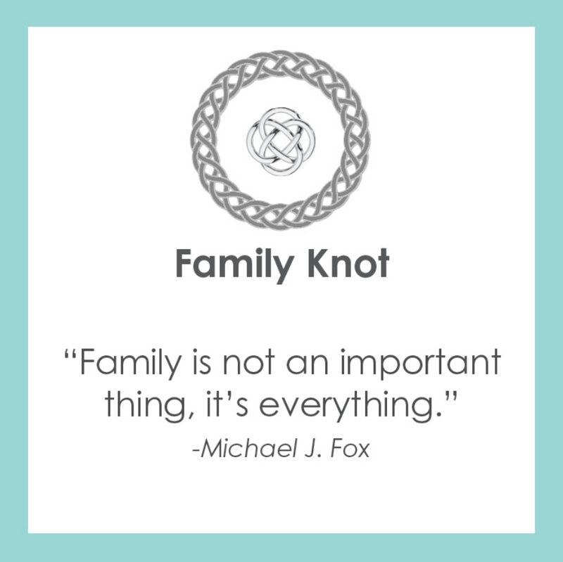 Family Knot All Gold Pendant