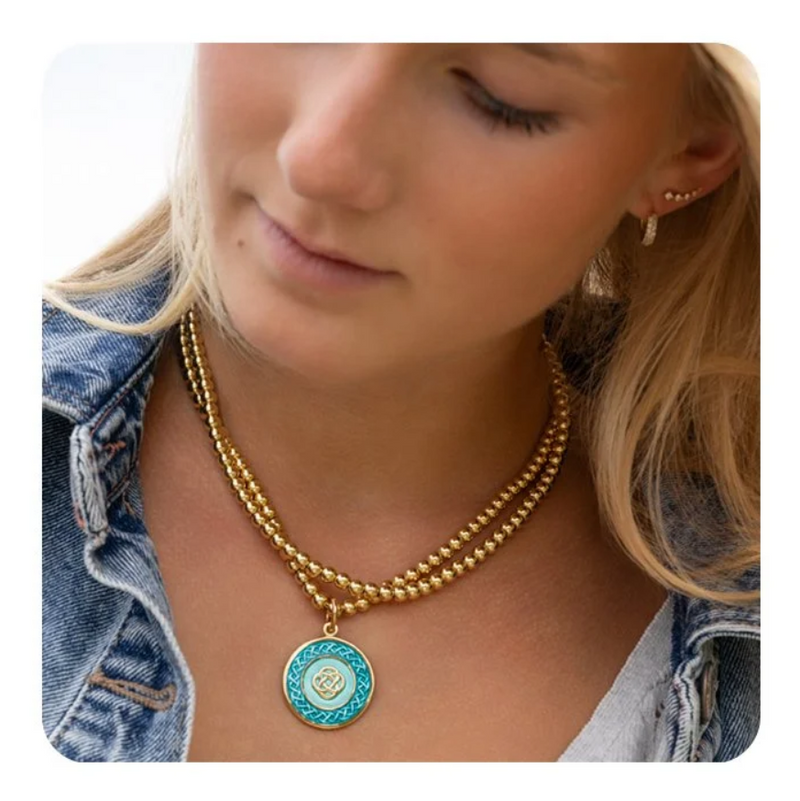 Family Knot All Gold Pendant