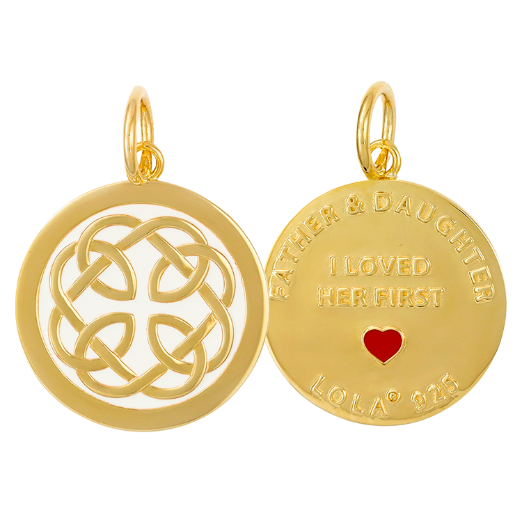 LOLA® Father & Daughter All Gold Pendant