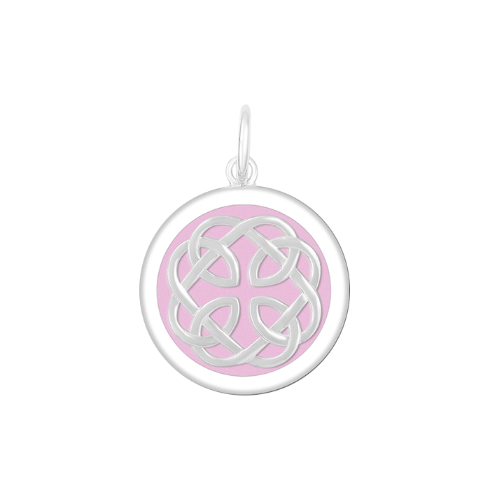 LOLA® Father & Daughter Silver Pendant Flamingo Pink