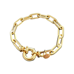 Oval Single Wrap Bracelet Gold