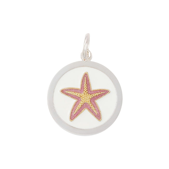 LOLA® Starfish Gold Pendant Flamingo Pink