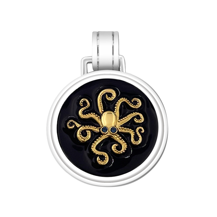 LOLA® Octopus Gold Pendant Black Large