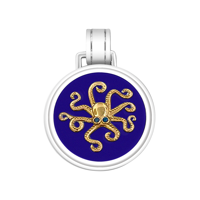 LOLA® Octopus Gold Pendant Royal Blue Large