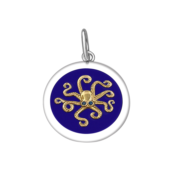 LOLA® Octopus Gold Pendant Royal Blue
