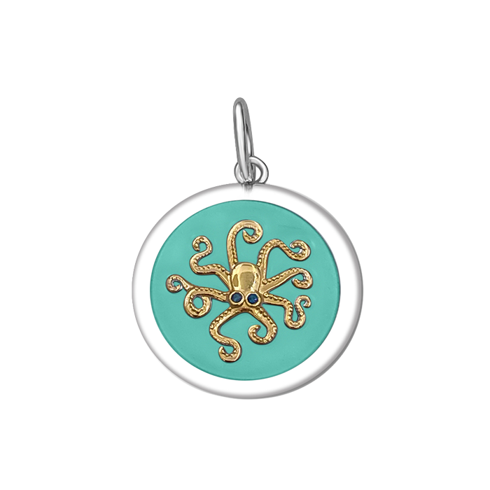 LOLA® Octopus Gold Pendant Seafoam