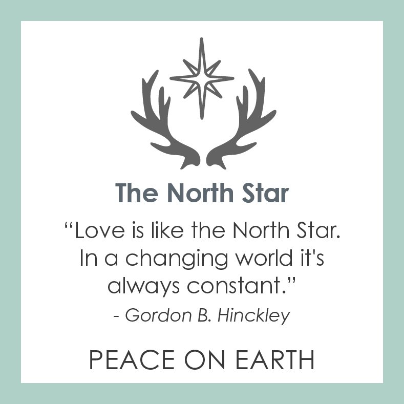 LOLA® North Star Gold Pendant: "Love is like the North Star. In a changing world it's always constant."-Gordon B. Hinnkley Peace On Earth
