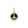 LOLA® Peace Sign Gold Pendant Black