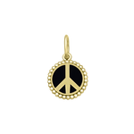 LOLA® Peace Sign Gold Pendant Black