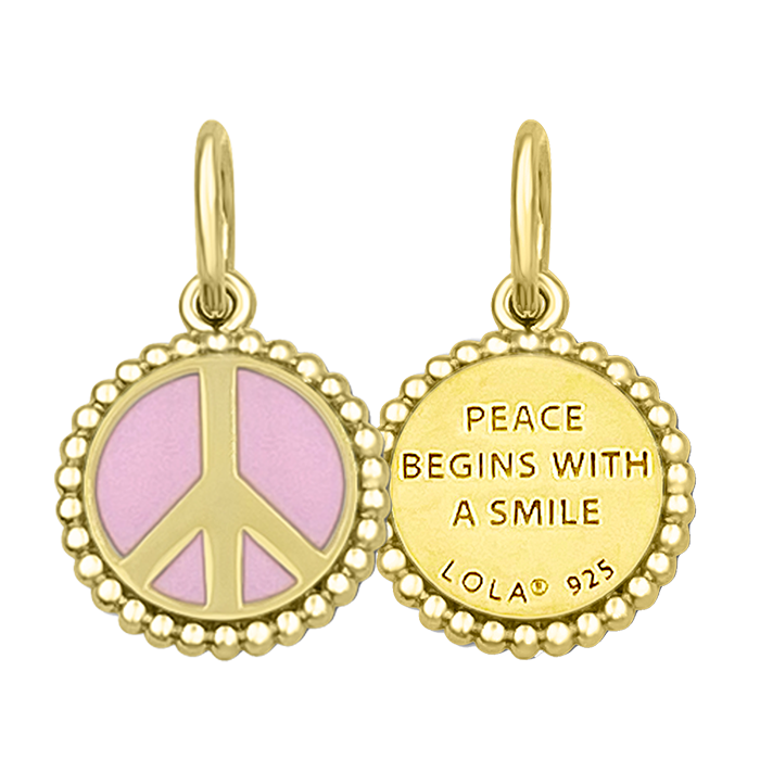 LOLA® Peace Sign Gold Pendant