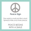 LOLA® Peace Sign Silver Pendant: The world  is small and life is short. Spread smiles and share peace. Peace Begins With A Smile.