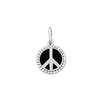 LOLA® Peace Sign Silver Pendant Black