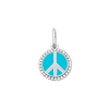 LOLA® Peace Sign Silver Pendant Turquoise