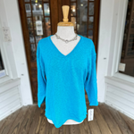 Lulu-B V-Neck Sweater Turquoise