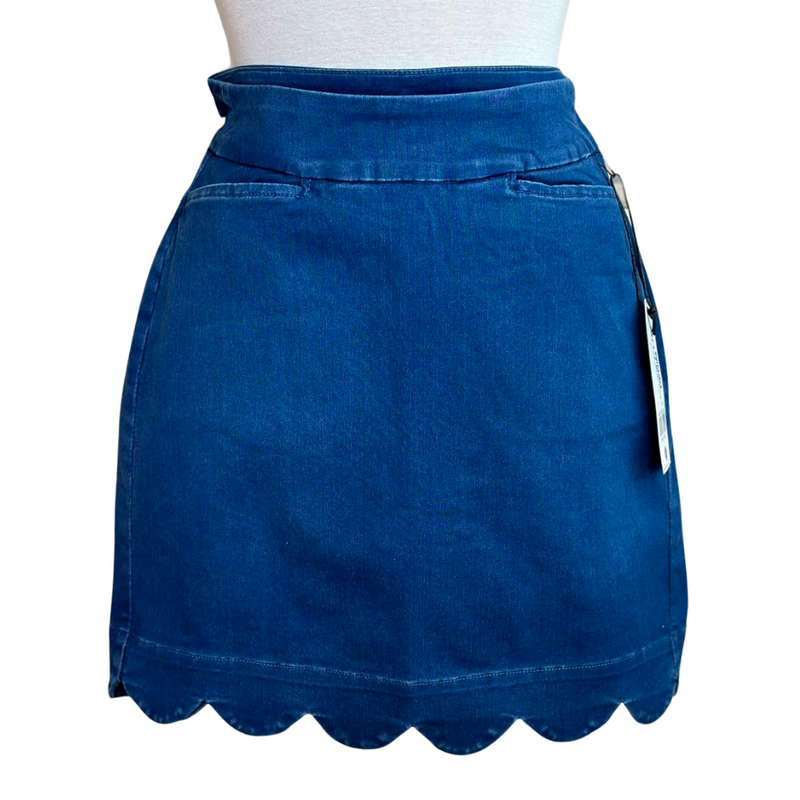 Denim Scallop Skort