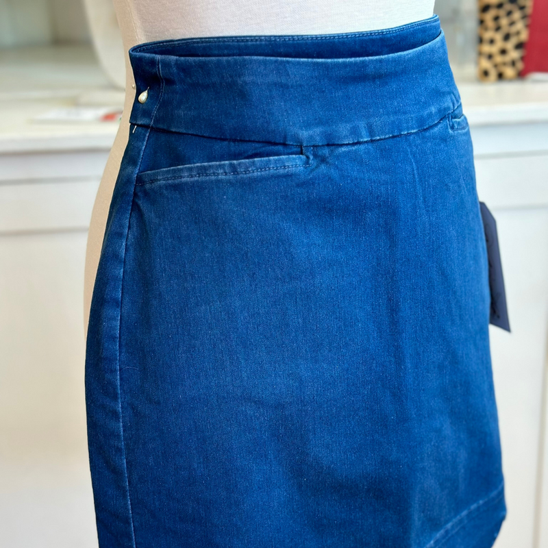 Denim Scallop Skort