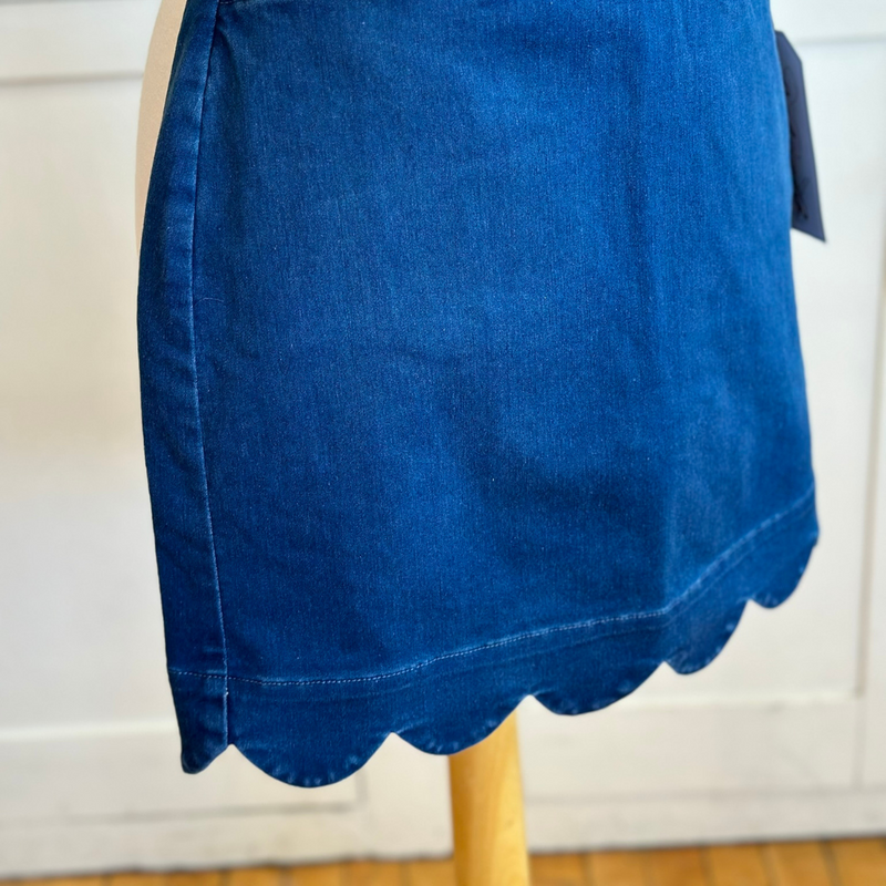 Denim Scallop Skort