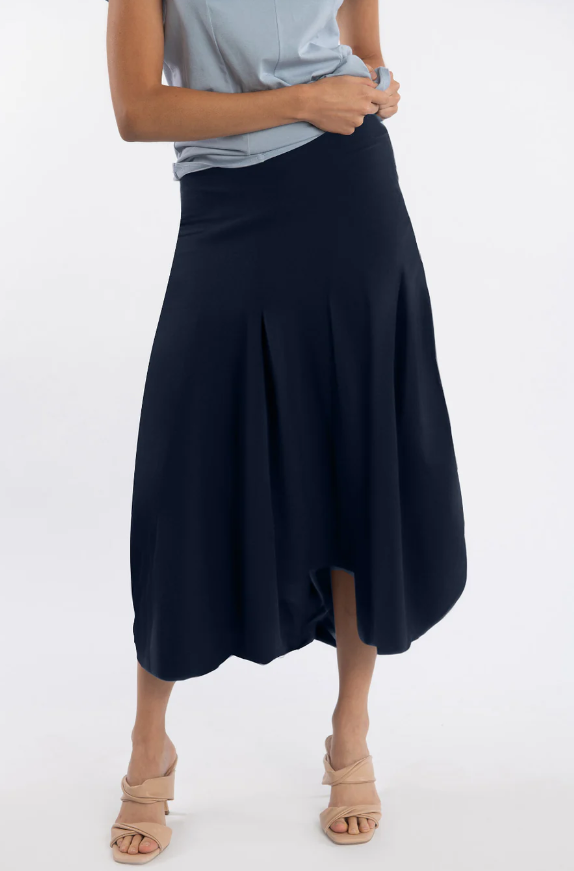 Luna Luz Linen Francesca Skirt Navy