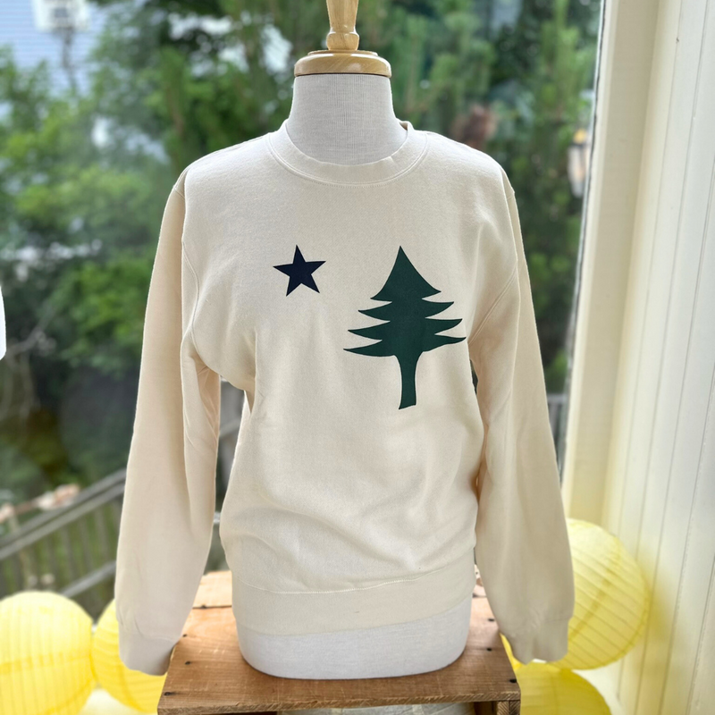 Maine Flag Crewneck Sweatshirt