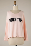 Miracle Girls Trip Sweater Blush Black