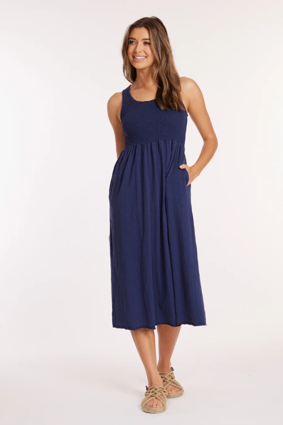Smocked Tank Midi Dress