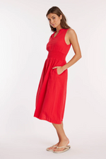 Smocked Waist Midi Tank Dress