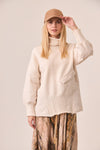 Knit & Quilted Turtle Neck Sweater