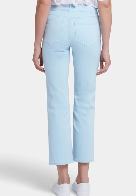 Back view of curve-sculpting straight-leg jeans from The Lazy Daisy Boutique
