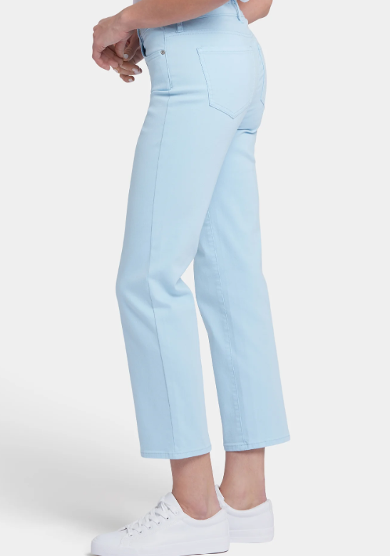 Front view of slimming NYDJ jeans featuring Lift Tuck® Technology