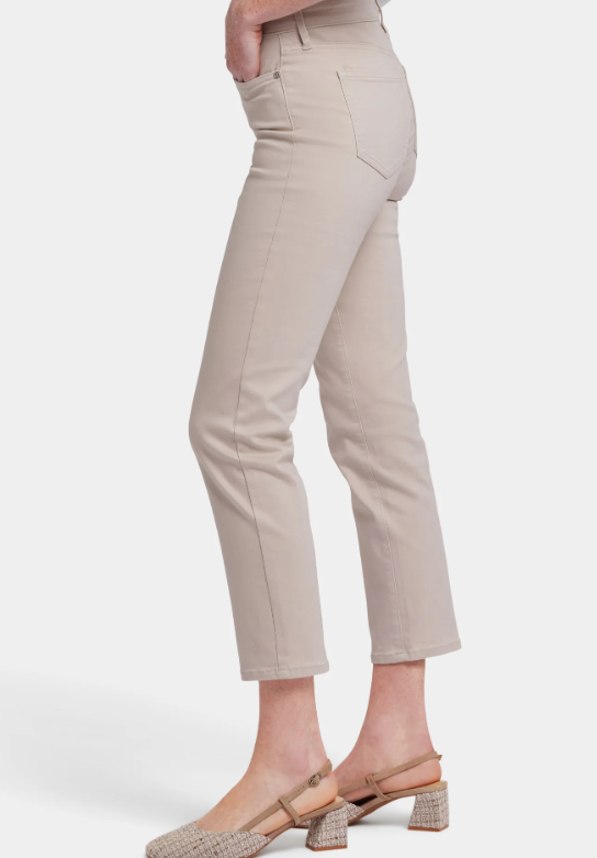 Front view of NYDJ Sheri Slim Ankle Jeans in classic Feather