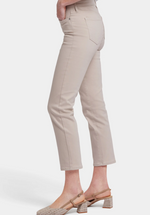 Side profile showing flattering slim fit and ankle length cut