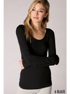 Long Sleeve Scoop Neck Top