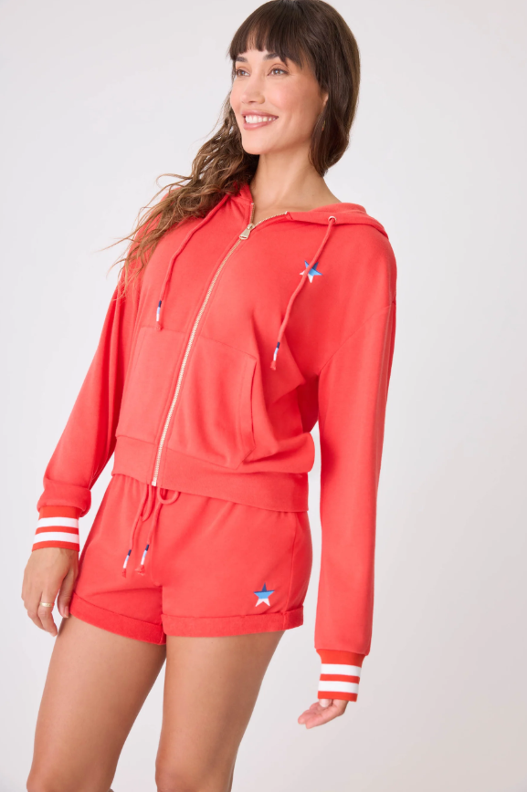 Striped cuff detail on American Honey Hoodie