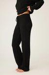 Chenille Cable Knit Open Leg Pants