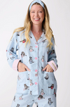 PJ Salvage Coffee & Cat Naps Flannel PJ Set